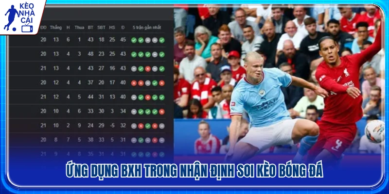 Vai trò của bảng xếp hạng trong phân tích bóng đá